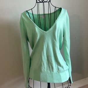 New York and Company light green v neck sweater